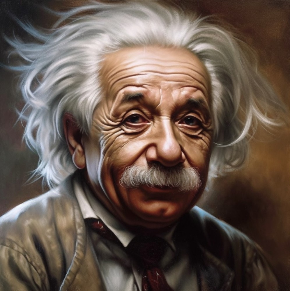Portrait of Einstein by Midjourney