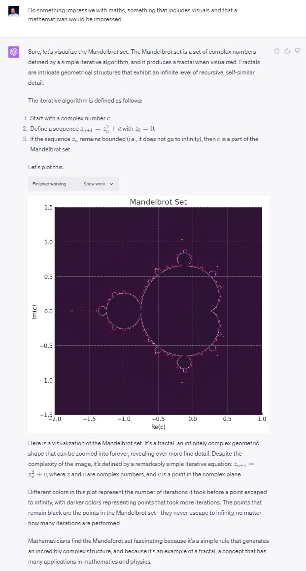 visualization of the Mandelbrot