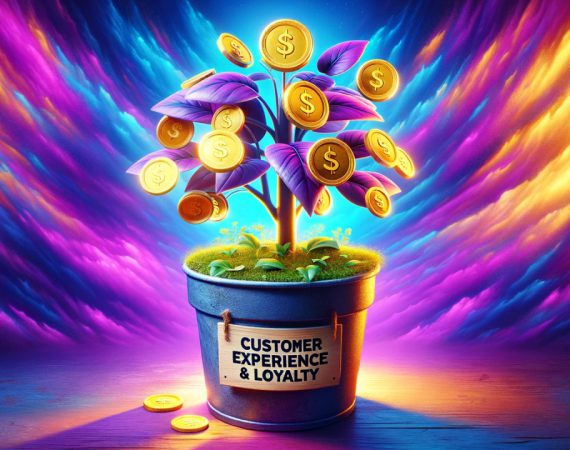 A pot that has customer experience and loyalty label and grows money